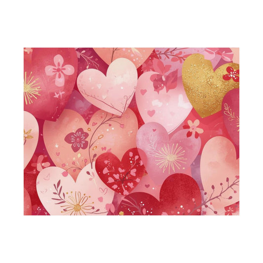 Heart Pattern Matte Poster — Valentine's Day Romantic Wall Art