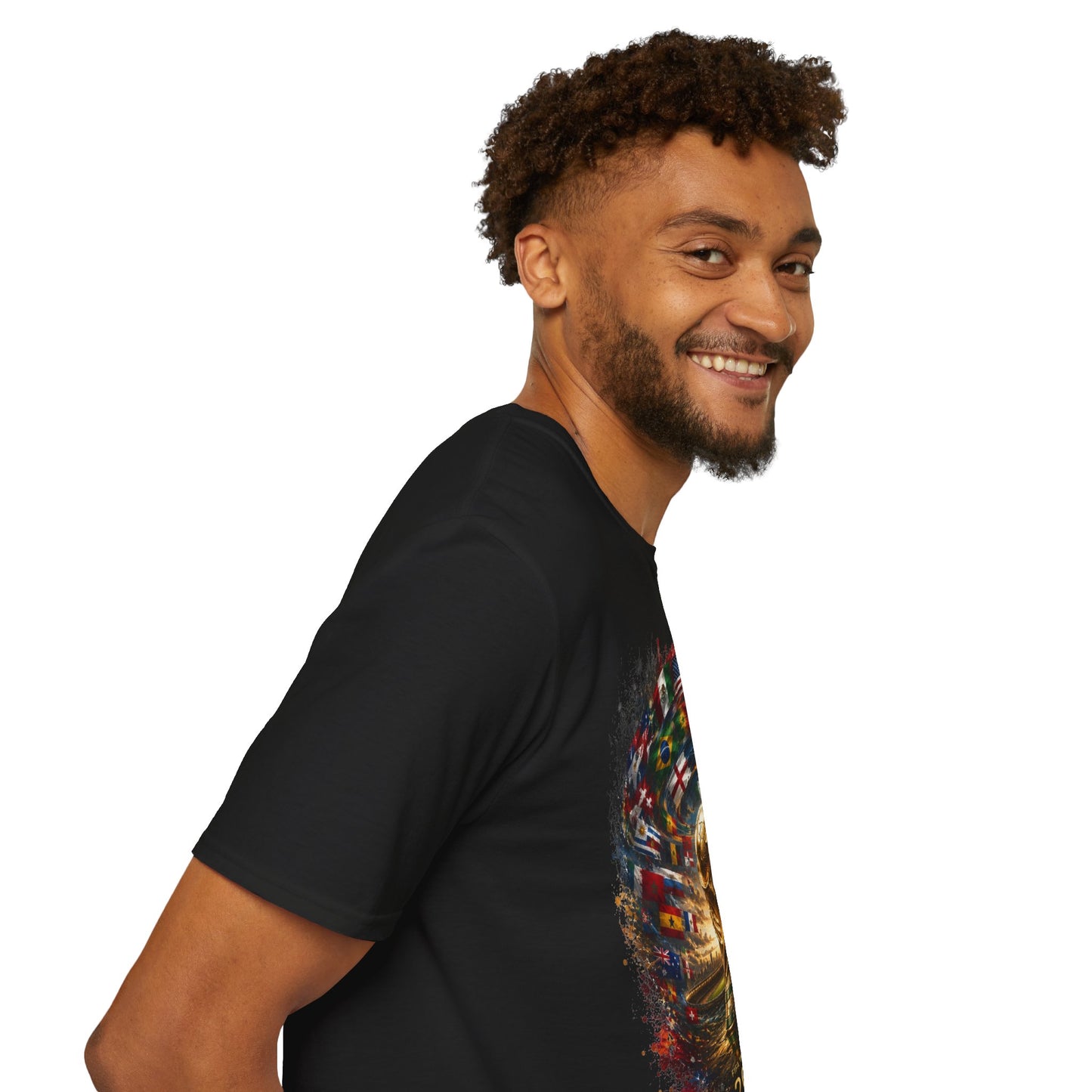 World Cup 2026 Global Flags T-Shirt Cinematic International Flags Fan Tee