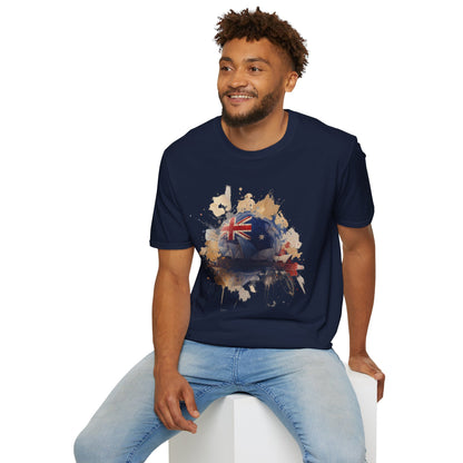 Australian Flag Soccer T-Shirt — Vintage Grunge Aussie Pride Tee