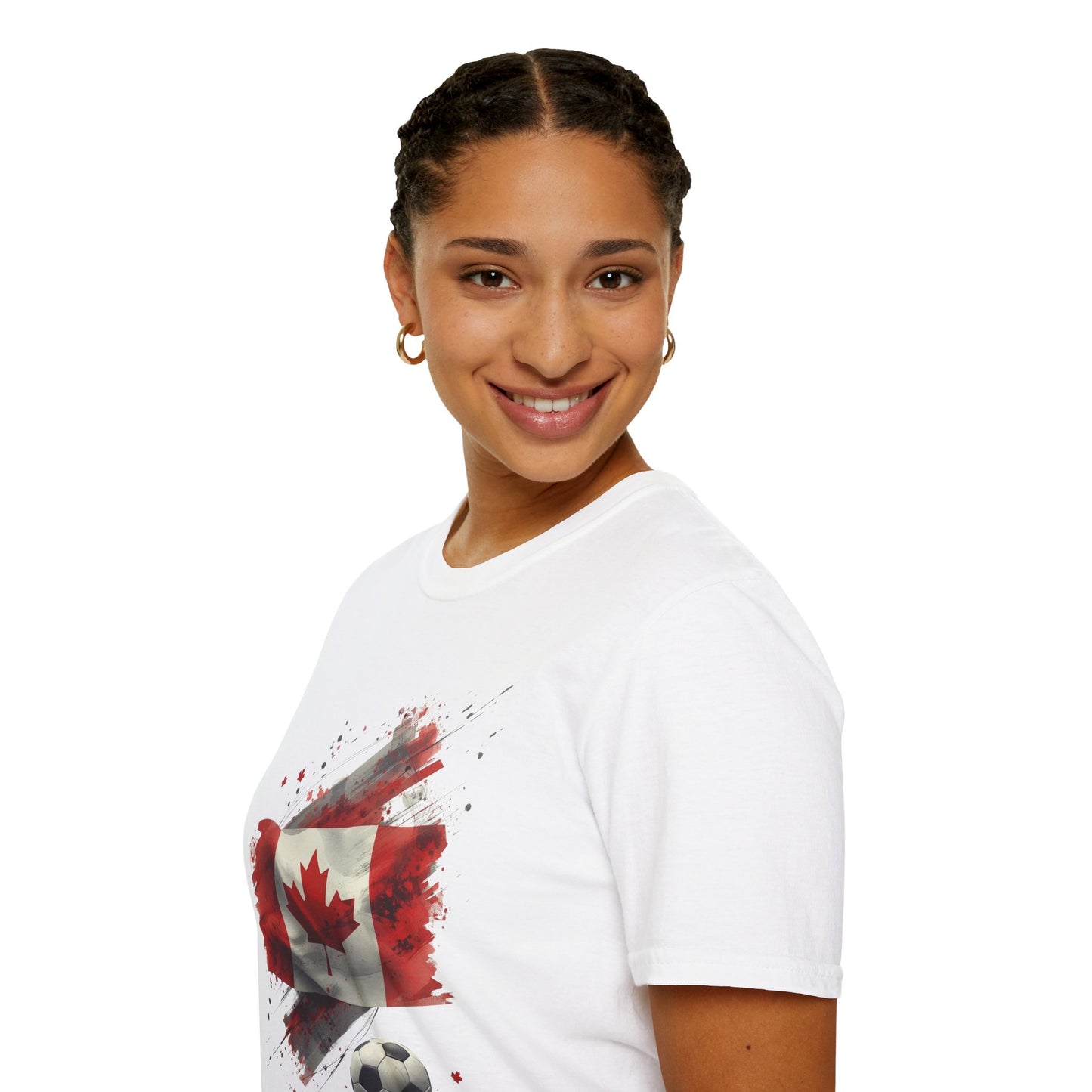 Canada Soccer T-Shirt — Distressed Maple Leaf & Soccer Ball Tee