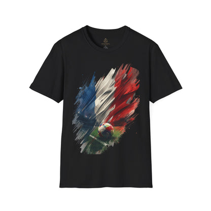 France Football French T-Shirt — Abstract Soccer Stadium Design Tee