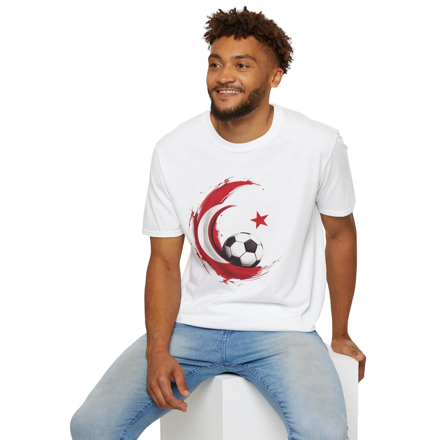 Turkey Football Pride T-Shirt Dynamic Grunge Crescent & Star Fan Tee