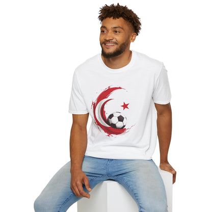 Turkey Football Pride T-Shirt Dynamic Grunge Crescent & Star Fan Tee