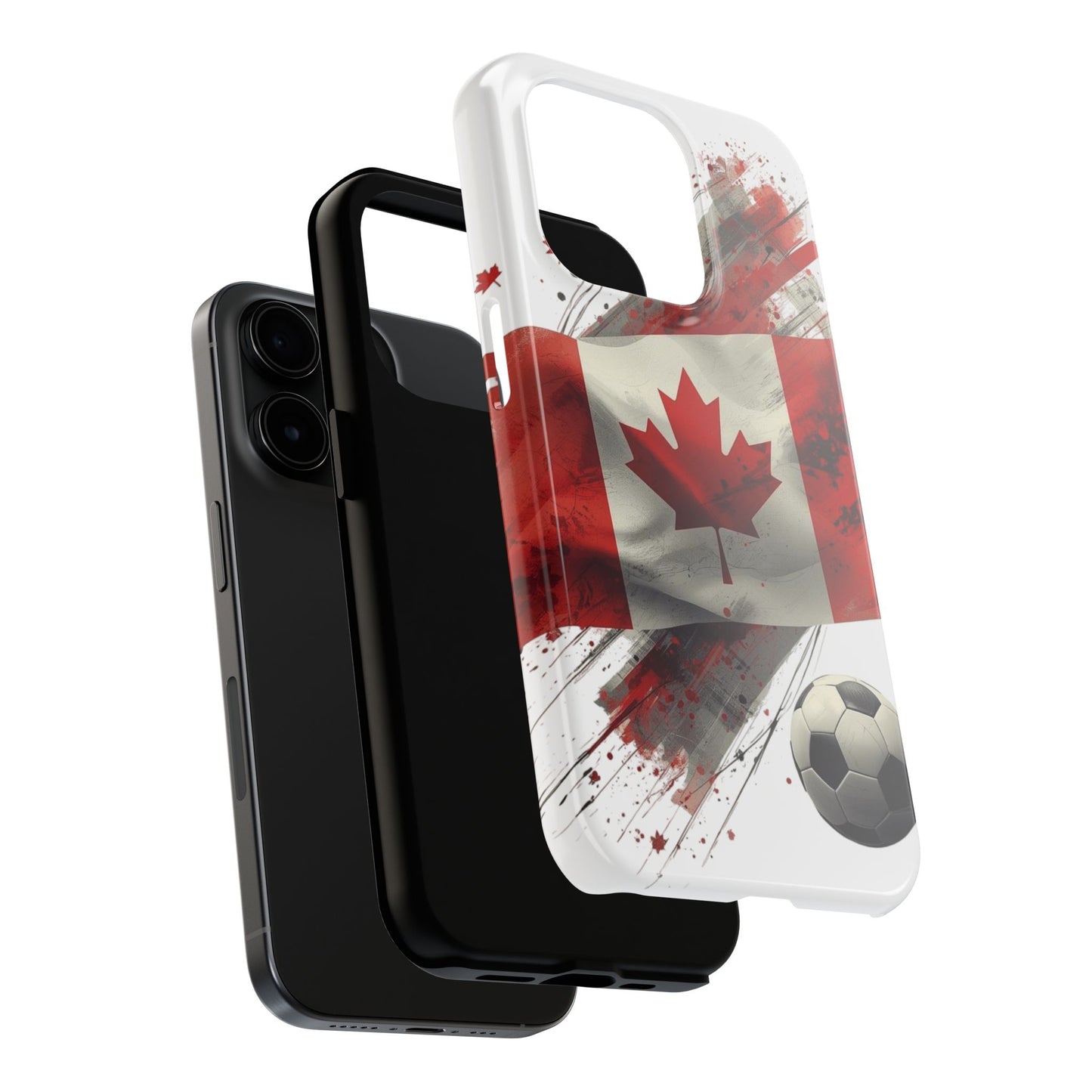Canadian Flag with Soccer Ball Phone Protective Case Cover