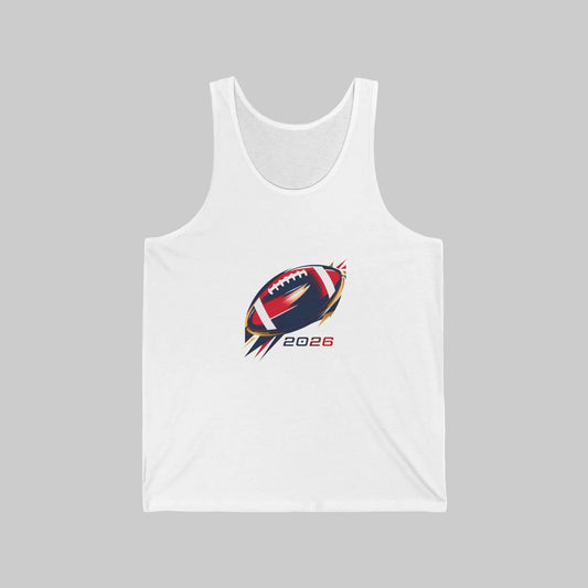 2026 Football Big Game Rush Tank Top — Patriotic Football Graphic Tank