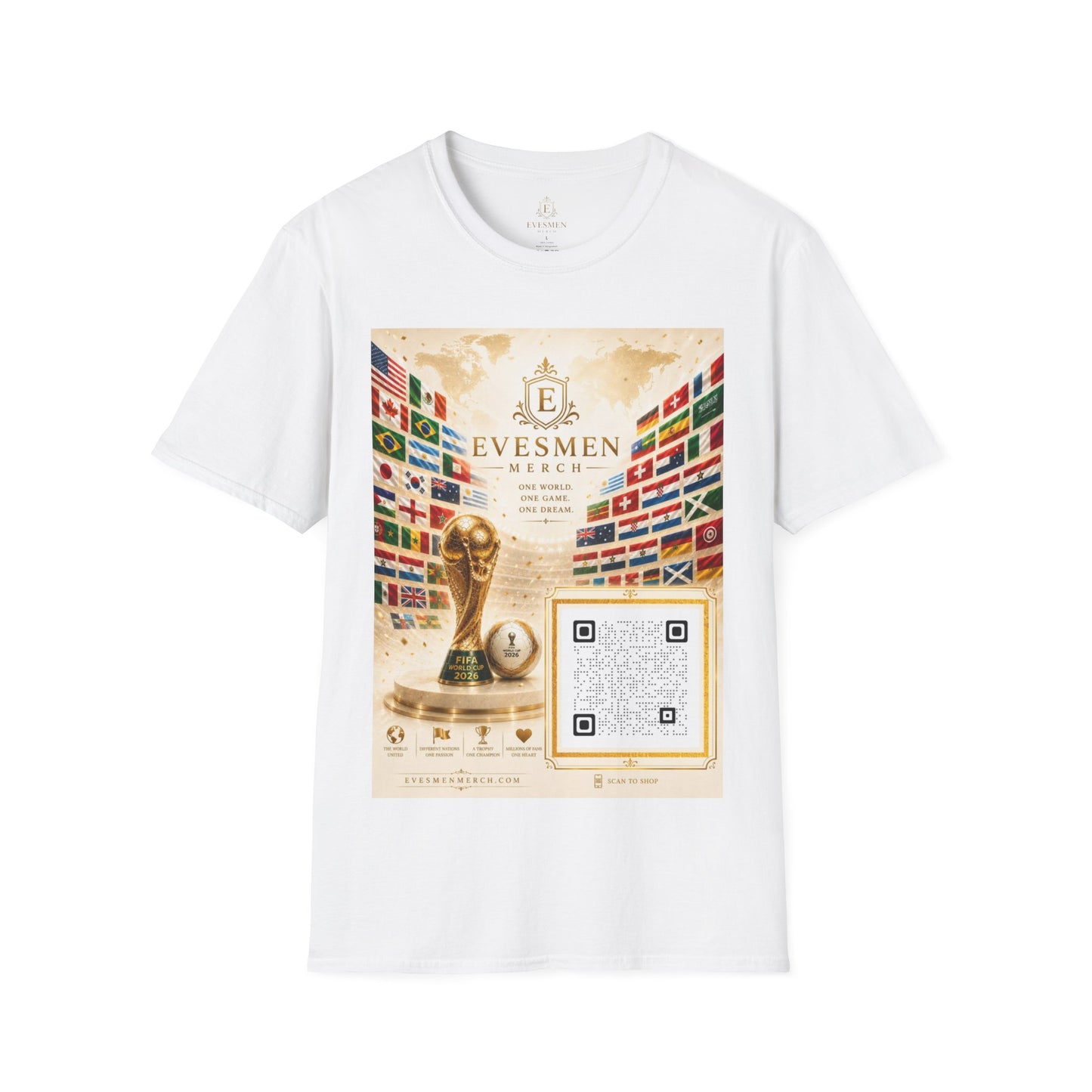 Global Football Flags Graphic Tee 2026 Soccer World Championship Commemorative T-Shirt