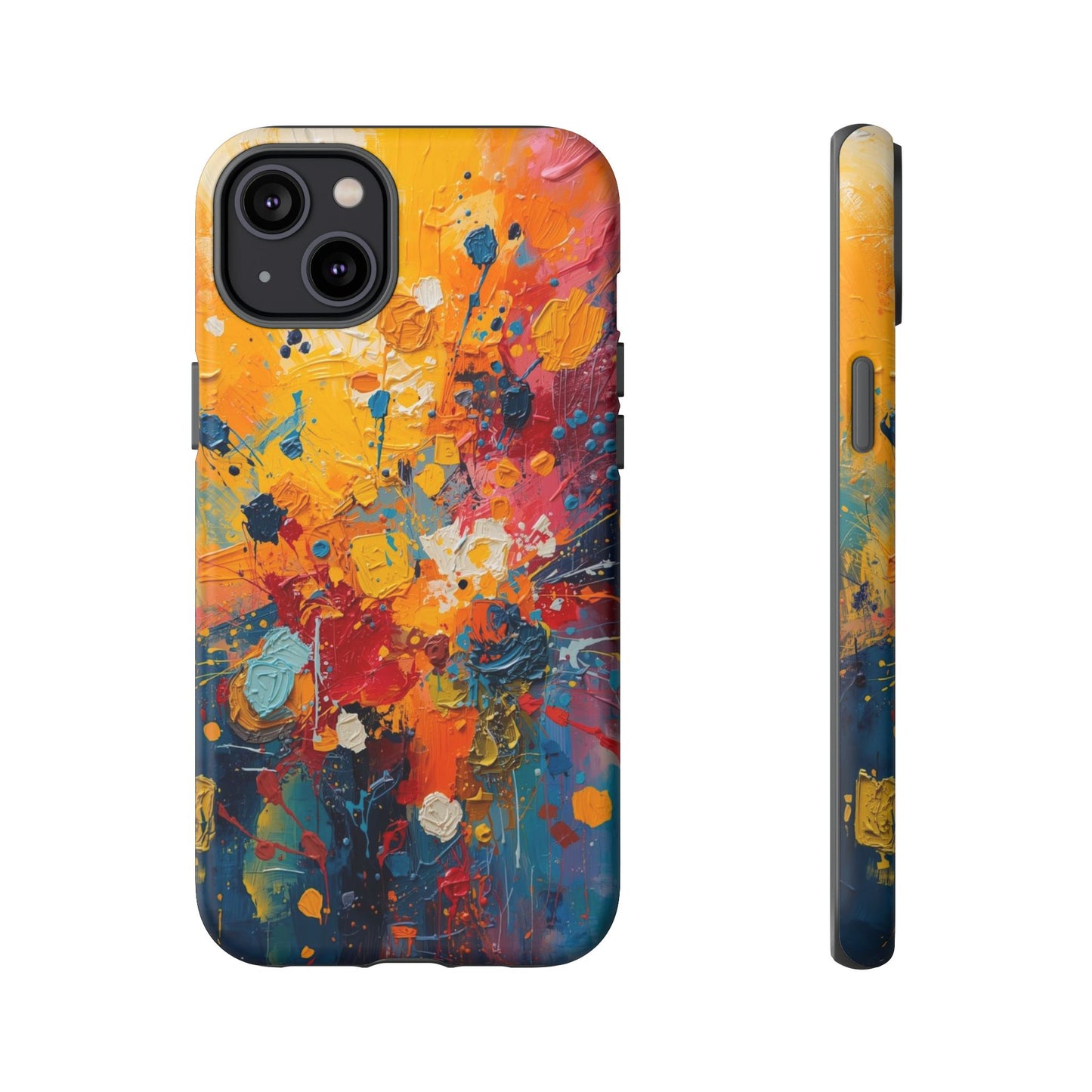 Abstract Color Splash Phone Case — Vibrant Paint Splatter Protective Cover