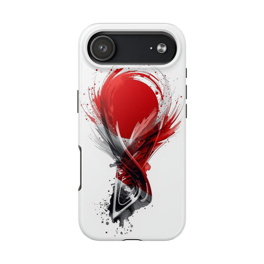 Abstract Red Sun Japanese Design Phone Protective Case