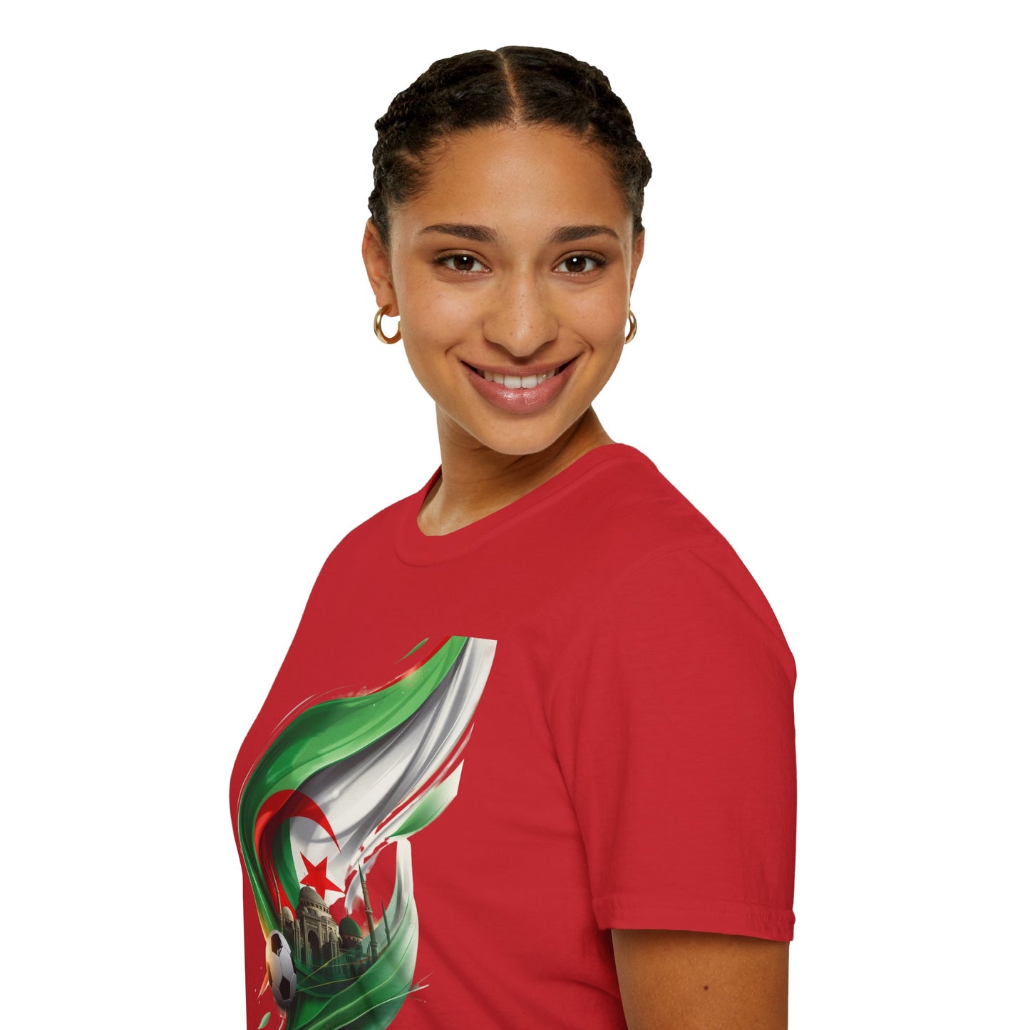 Algeria Football T-Shirt – Soccer Design with Mosque Silhouette Tee