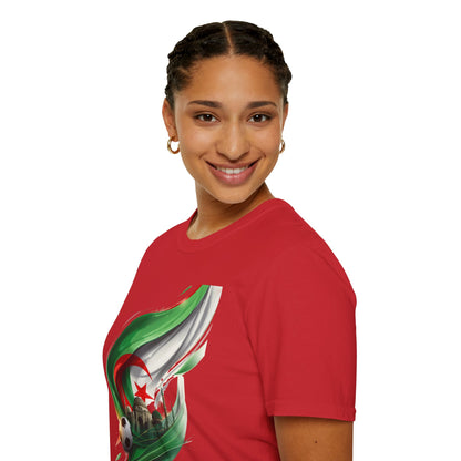 Algeria Football T-Shirt – Soccer Design with Mosque Silhouette Tee
