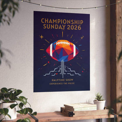 Championship Sunday 2026 Wall Poster Halftime Show Football Art Print