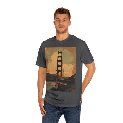 Golden Gate Bridge Art Print T-Shirt Vintage-Styled Classic Tee