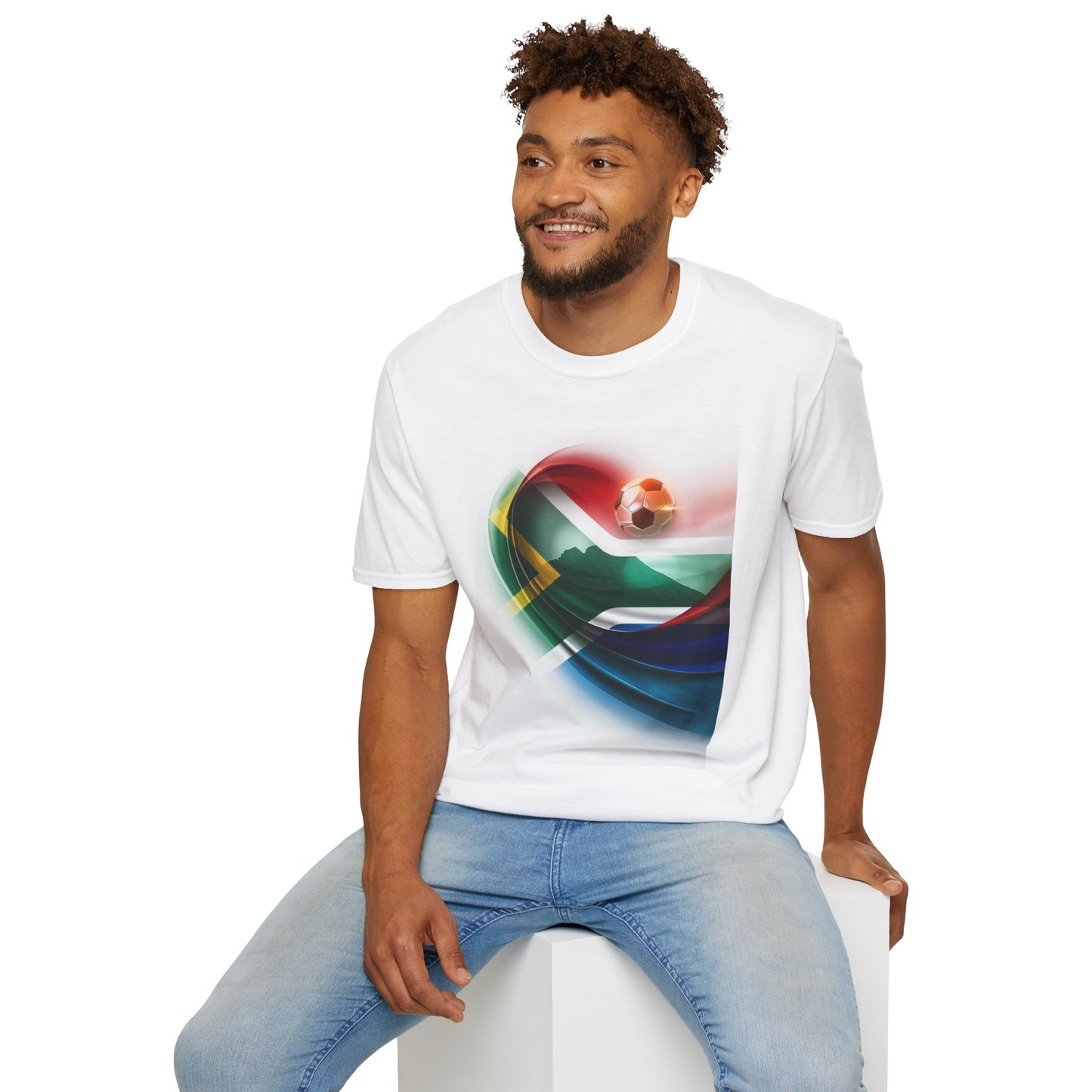 South Africa Football Flag Table Mountain T-Shirt Bafana Bafana Soccer Graphic Tee