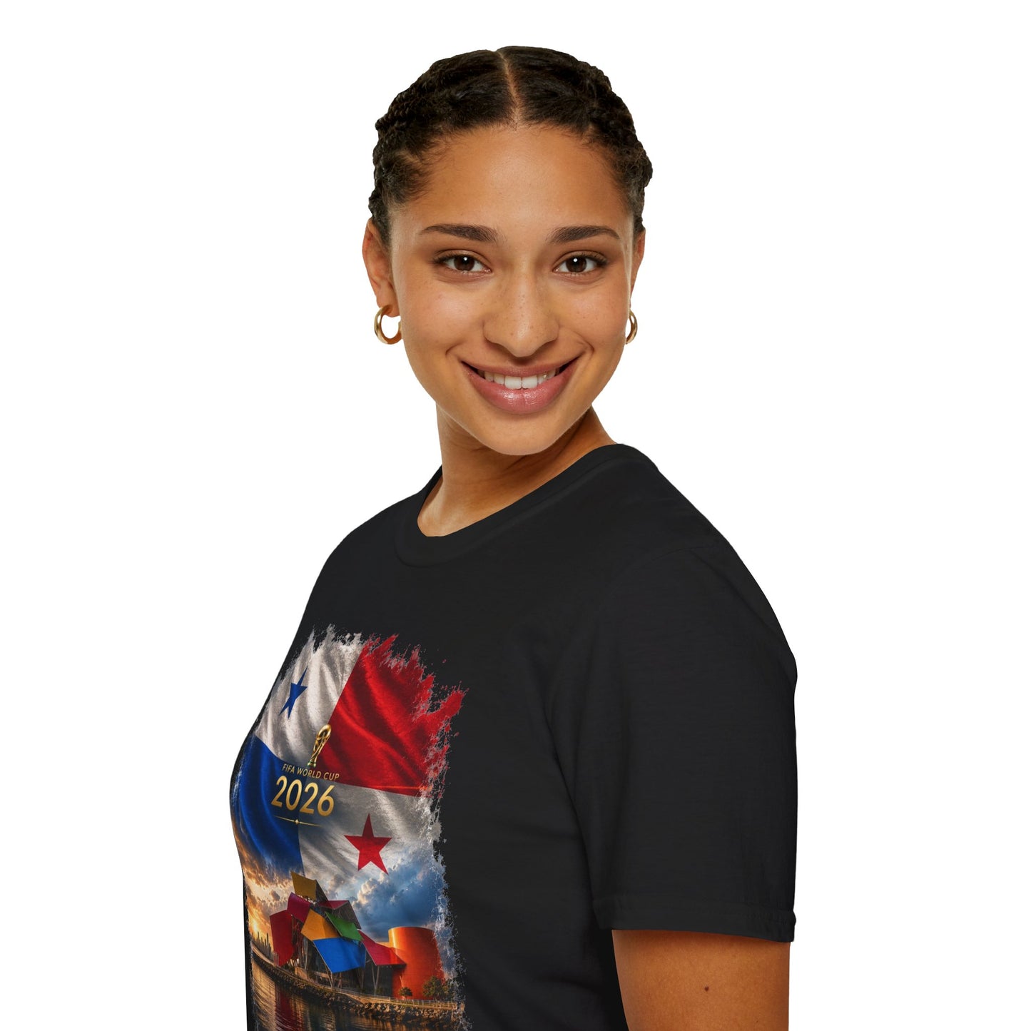 Panama Football Flag Biomuseo Graphic T-Shirt Cinematic Los Canaleros Soccer Tee