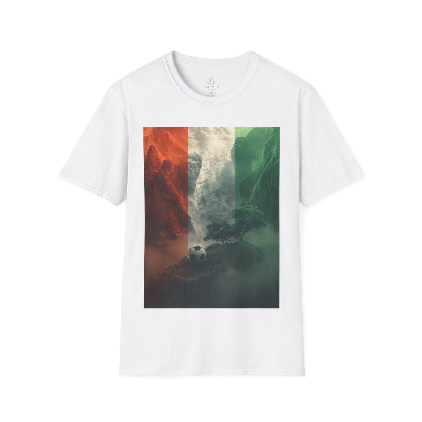 Ivory Coast Football Mountain Graphic T-Shirt Côte d’Ivoire Soccer Tee