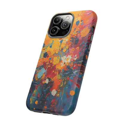 Abstract Color Splash Phone Case — Vibrant Paint Splatter Protective Cover