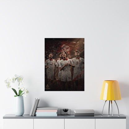 Tunisia Soccer Crest Celebration Wall Art Poster Print