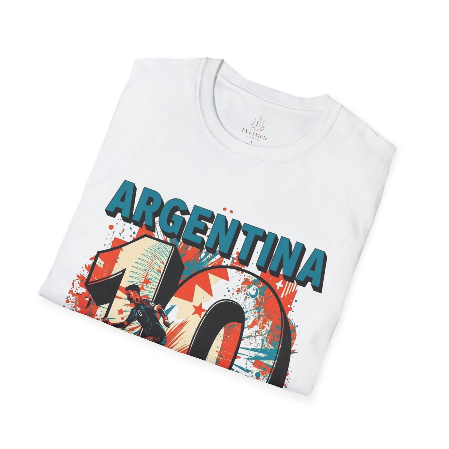 Argentina 10 Soccer T‑Shirt – Retro Grunge Football Fan Tee