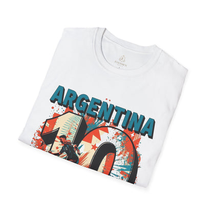 Argentina 10 Soccer T‑Shirt – Retro Grunge Football Fan Tee