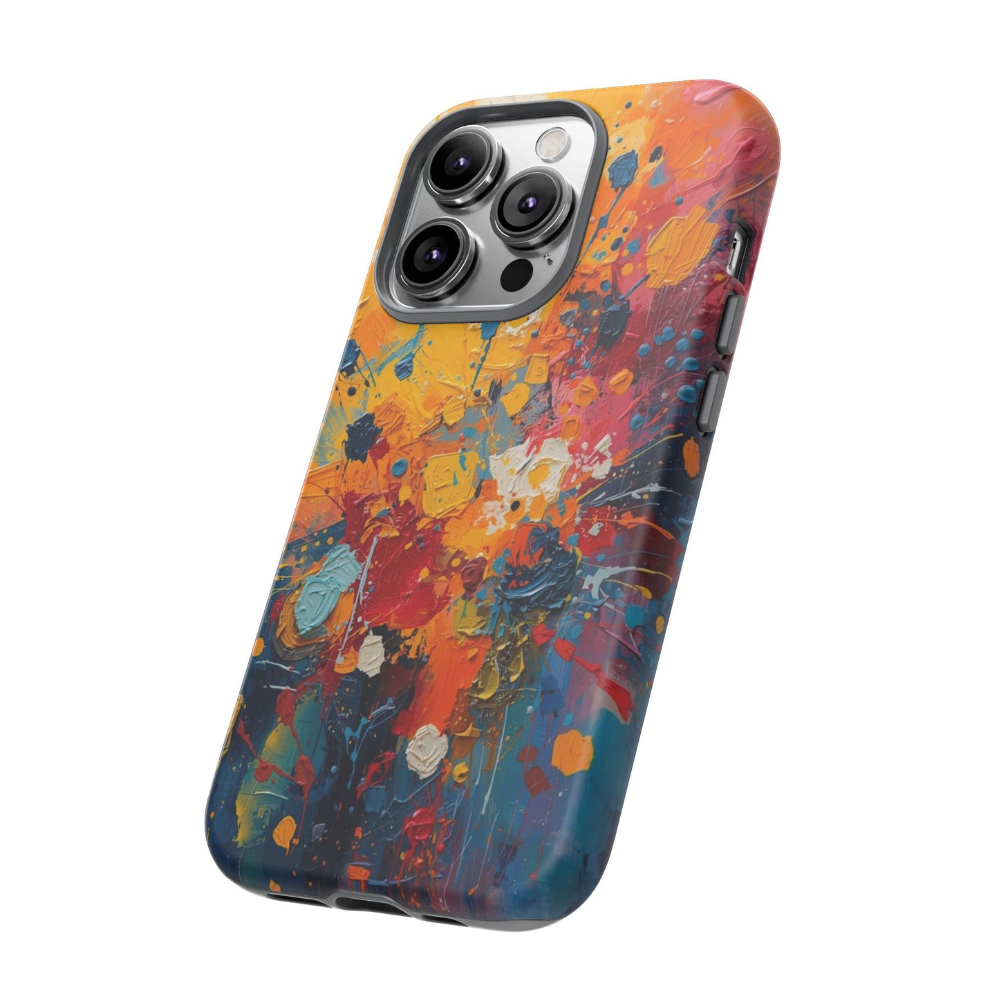 Abstract Color Splash Phone Case — Vibrant Paint Splatter Protective Cover