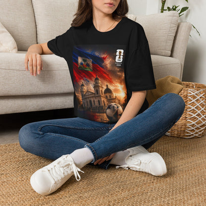 Haiti Pride Soccer T‑Shirt Flag and Heritage Football Fan Tee