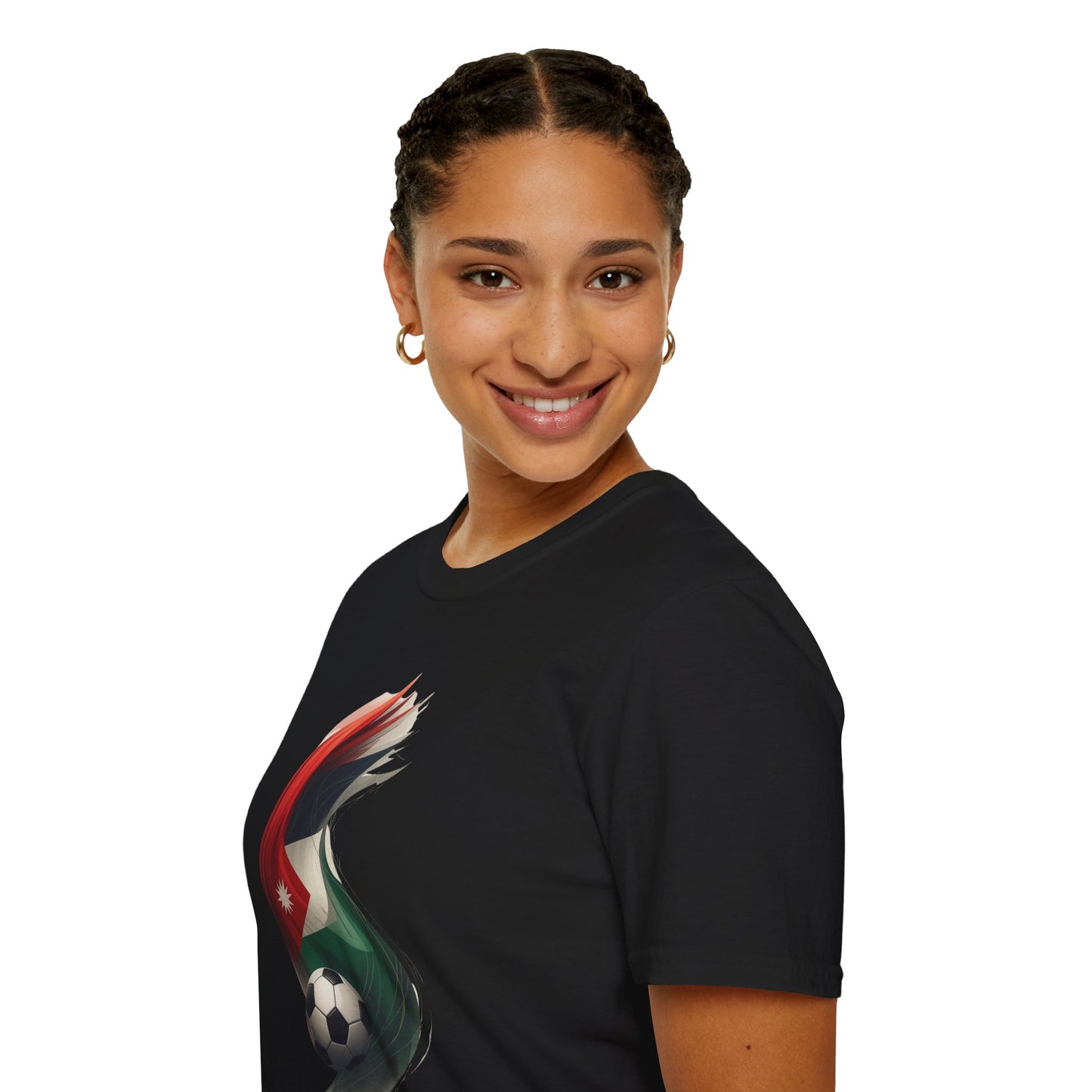 Jordan Football Flag Wave T‑Shirt Chivalrous Falcons Soccer Tee