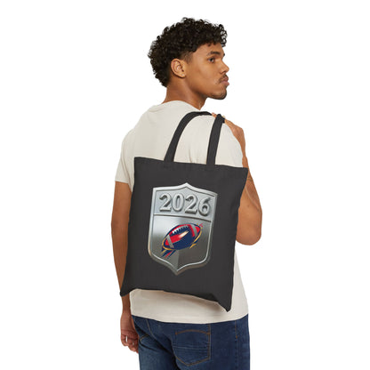 Football Big Game Tote Bag 2026 Canvas Championship Sunday Grocery Tote