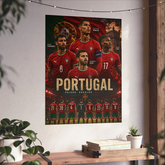 Portugal Soccer "Paixão. Orgullo. Nação." Commemorative Wall Art Poster