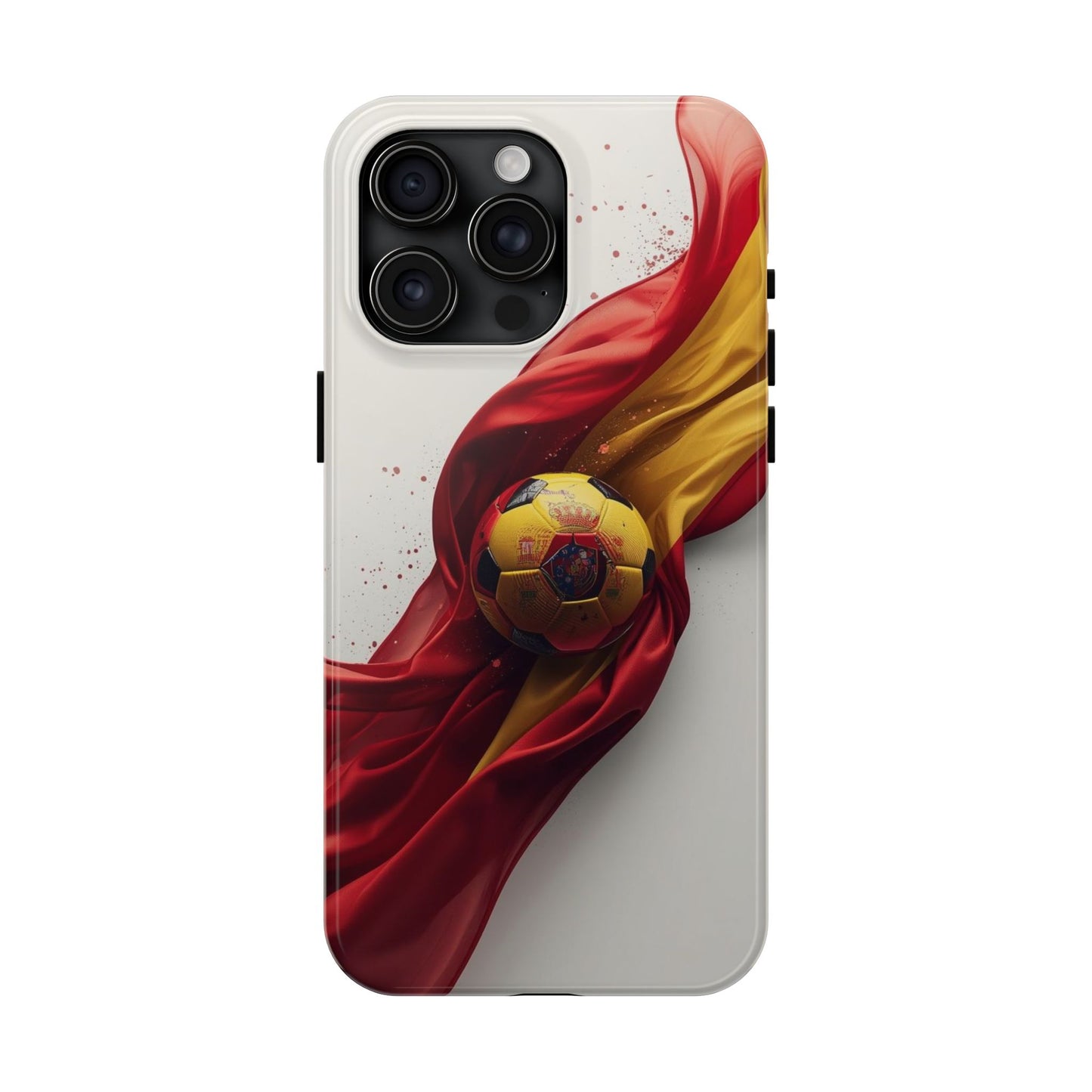 Spanish Flag Soccer Tough Phone Case — Football Fan Protective Cover