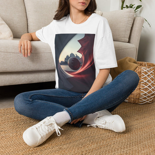 Qatar’s Flag-Patterned T-shirt Soccer Ball and Mosque Skyline Fan Tee