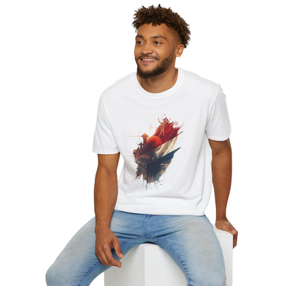 Paraguay Football Abstract Flag T-shirt Soccer Ball Historic Landmarks Tee