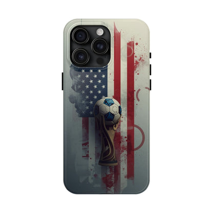 American Flag Soccer Ball Phone Protective Case Cover