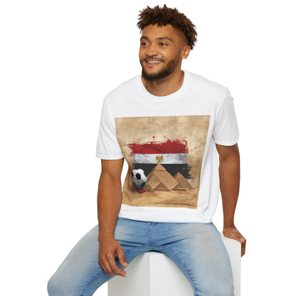 Egypt Flag Pyramids Soccer T-Shirt Match Day Tee