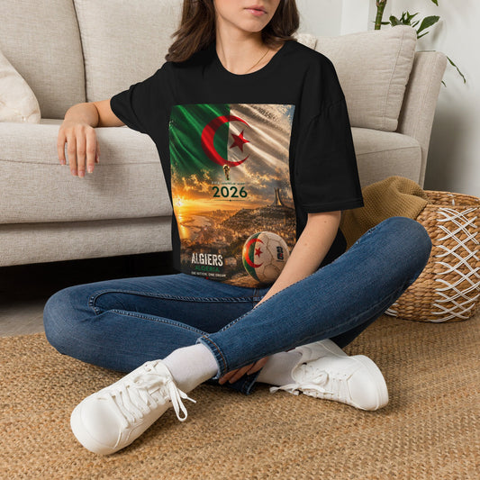Algeria Football Flag Algiers T‑Shirt Fennec Foxes Soccer Design Tee