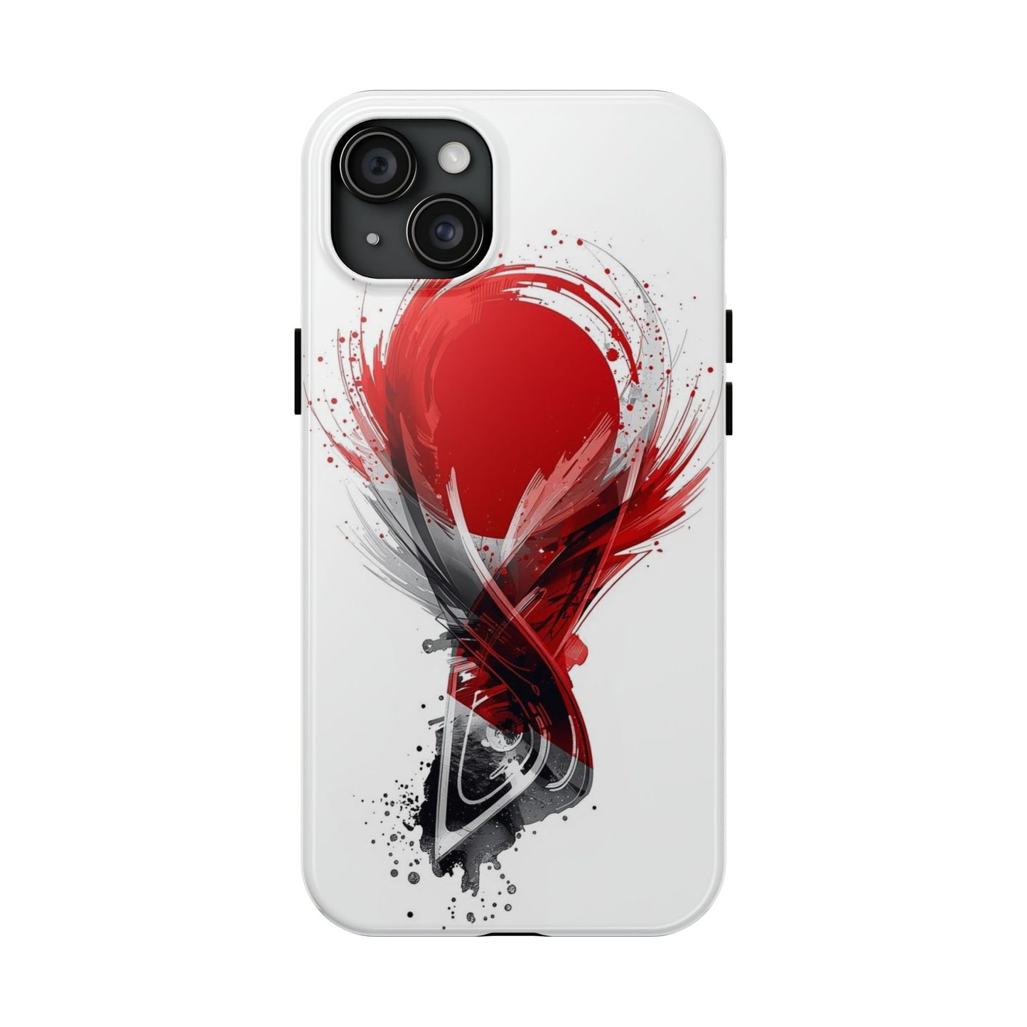 Abstract Red Sun Japanese Design Phone Protective Case