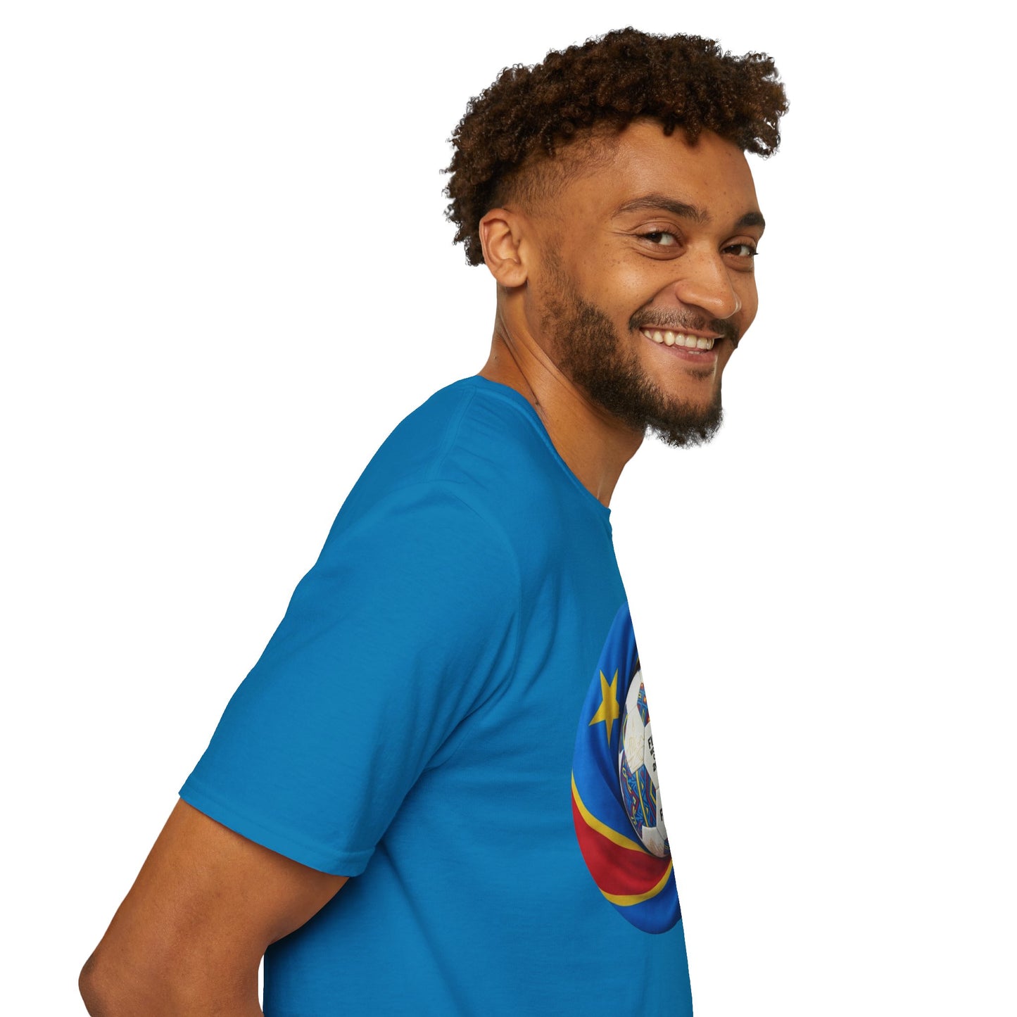 DR Congo Football Flag Circular Graphic T-Shirt Leopards Soccer 2026 Tee
