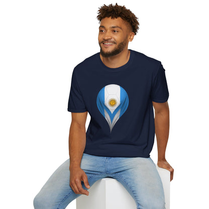 Argentina Football Flag Droplet T-Shirt – Argentine Soccer Fan Tee