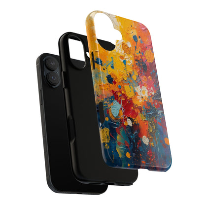 Abstract Color Splash Phone Case — Vibrant Paint Splatter Protective Cover