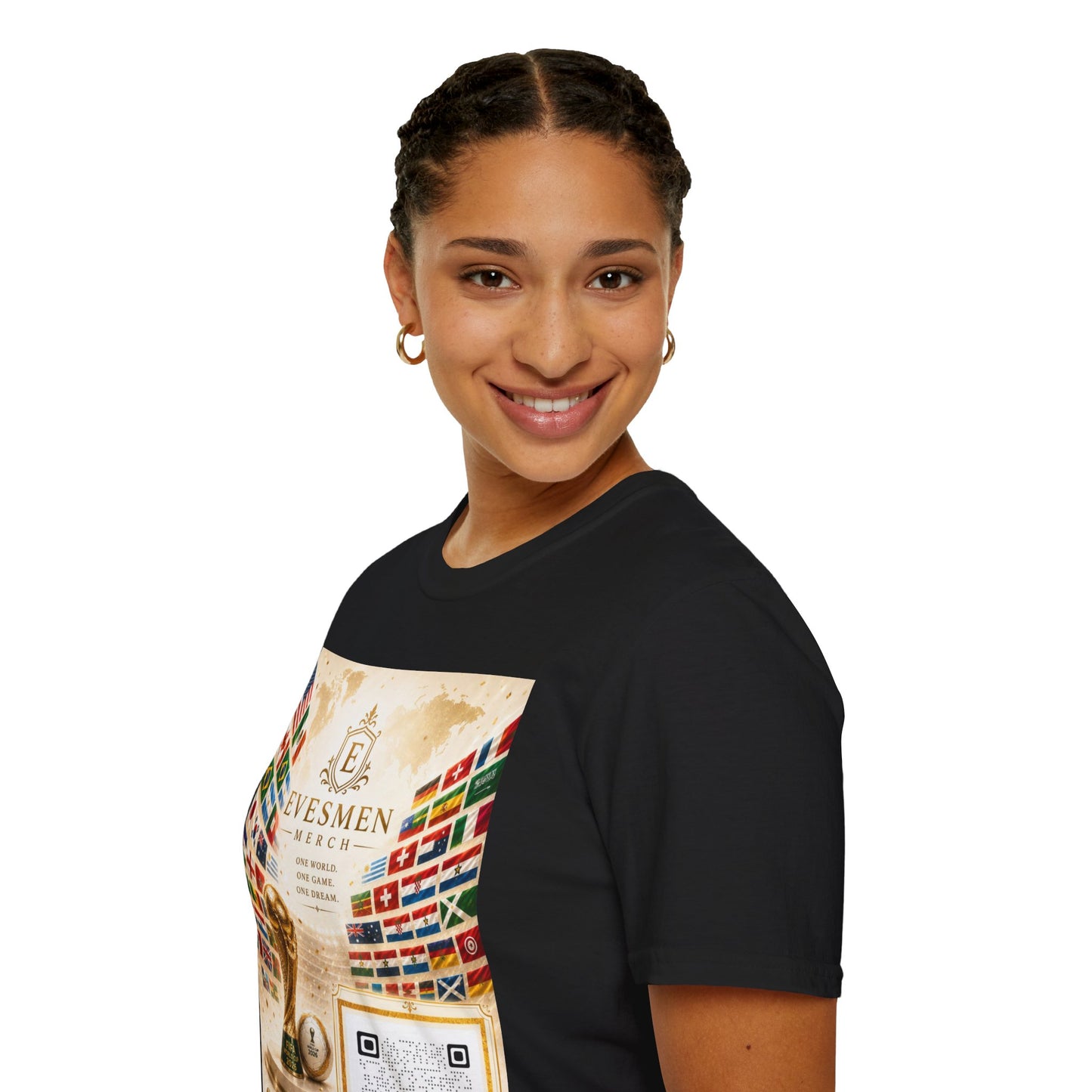 Global Football Flags Graphic Tee 2026 Soccer World Championship Commemorative T-Shirt