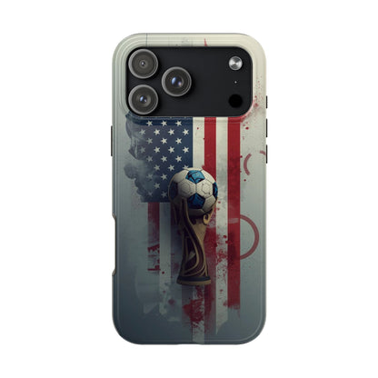 American Flag Soccer Ball Phone Protective Case Cover