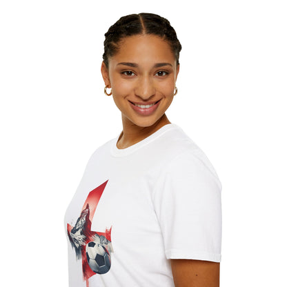 Soccer Switzerland Flag T-Shirt — Alpine Wolf & Football Graphic Tee