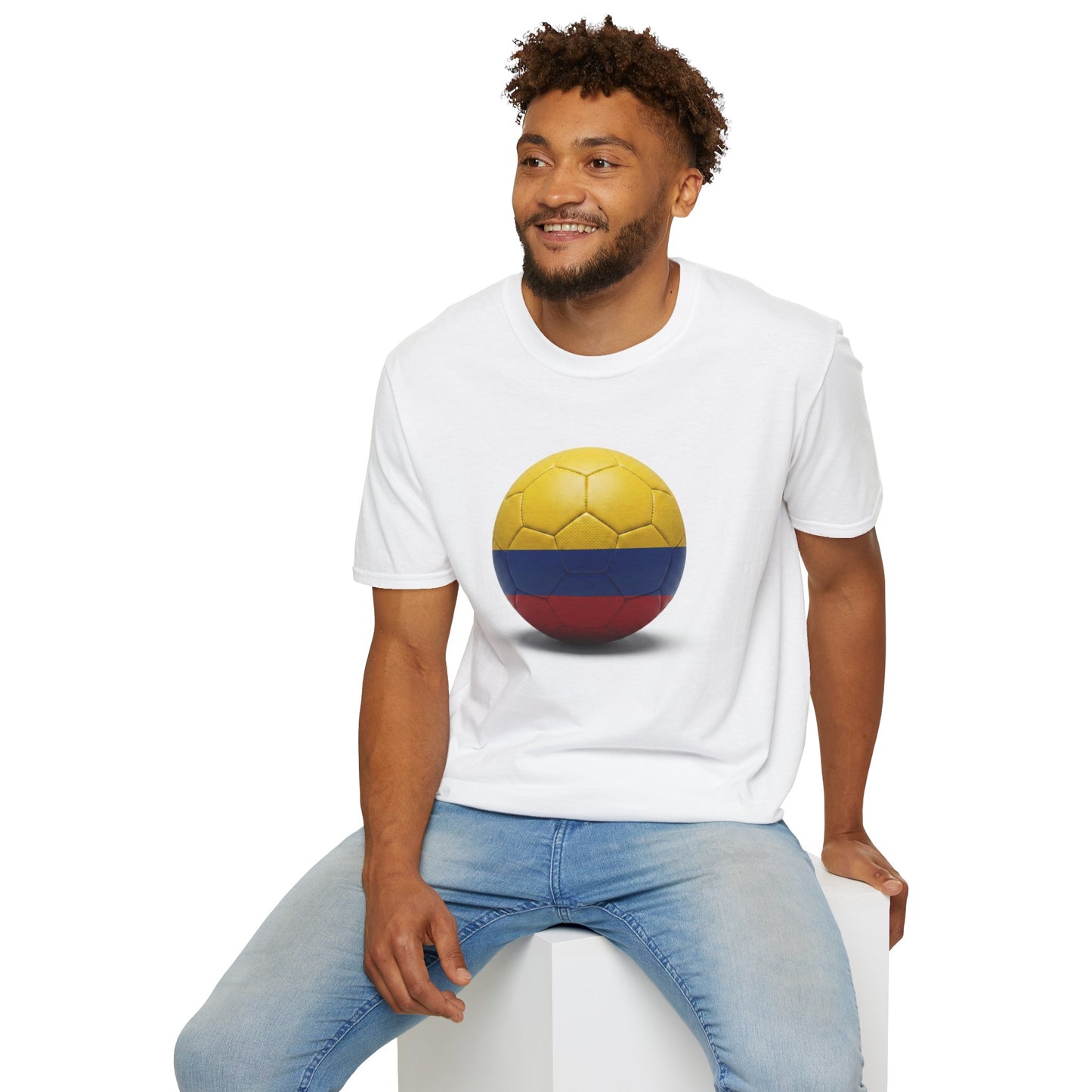 Colombia Football Flag Minimalist T-Shirt Los Cafeteros Soccer Fan Tee