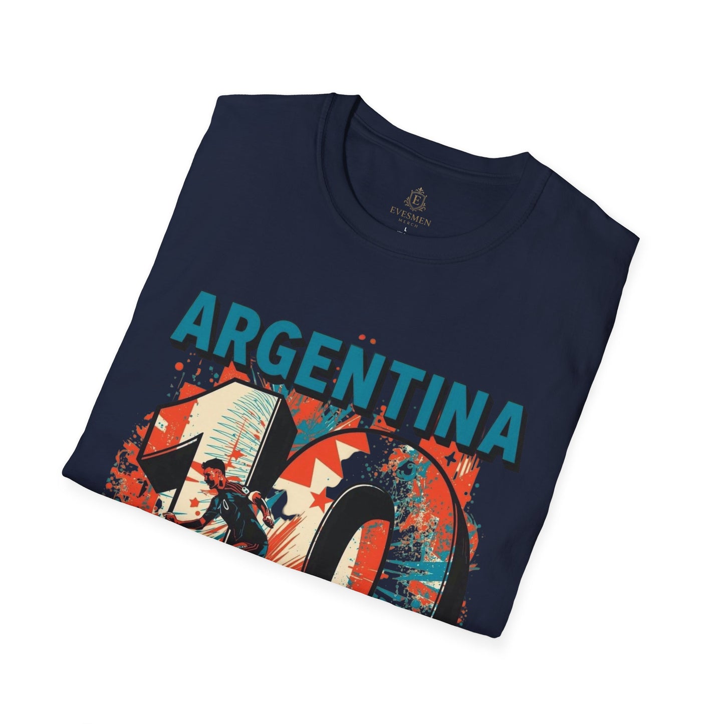 Argentina 10 Soccer T‑Shirt – Retro Grunge Football Fan Tee