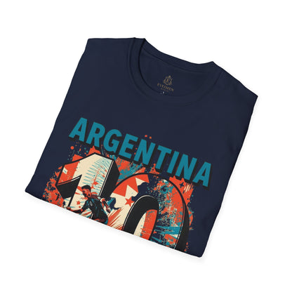 Argentina 10 Soccer T‑Shirt – Retro Grunge Football Fan Tee