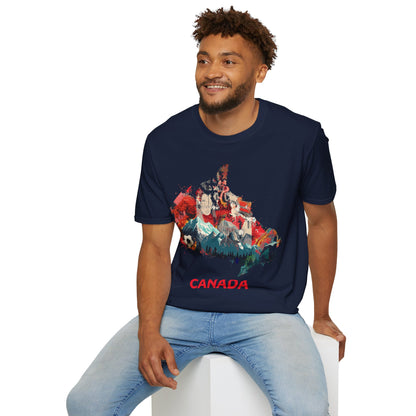 Canada Map Soccer Match Day T-Shirt — Red Maple Graphic Tee