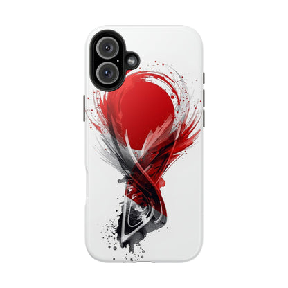 Abstract Red Sun Japanese Design Phone Protective Case