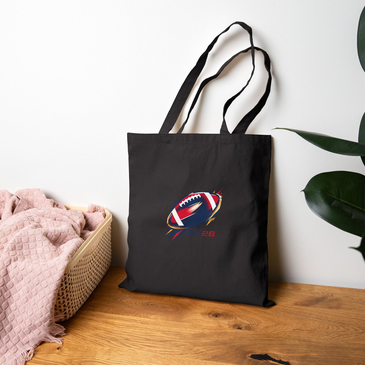 Football Big Game 2026 Tote Bag – Canvas Game Day Grocery Tote