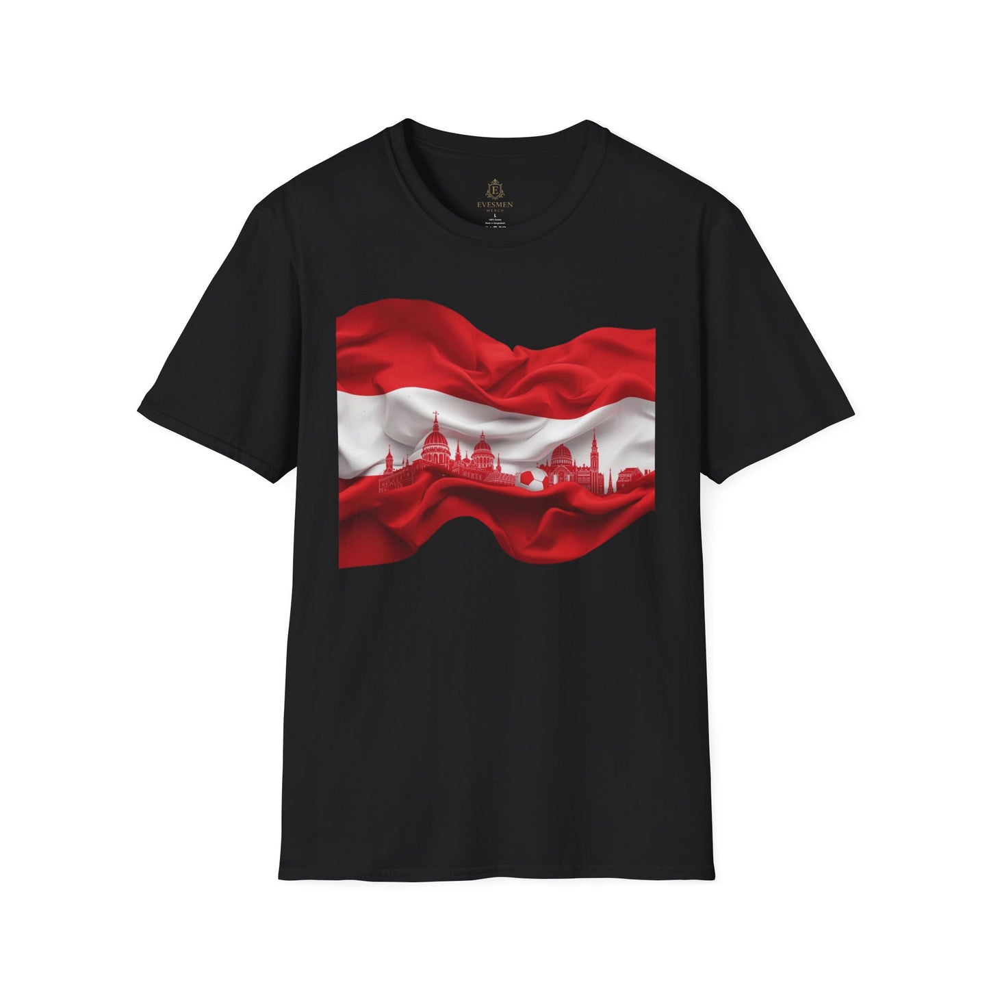Austria Flag Vienna Cityscape Soccer Tee Unsere Burschen Football T-Shirt