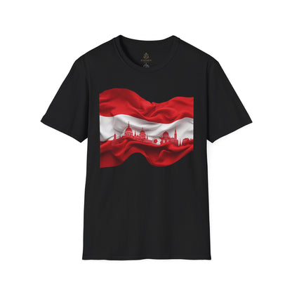 Austria Flag Vienna Cityscape Soccer Tee Unsere Burschen Football T-Shirt