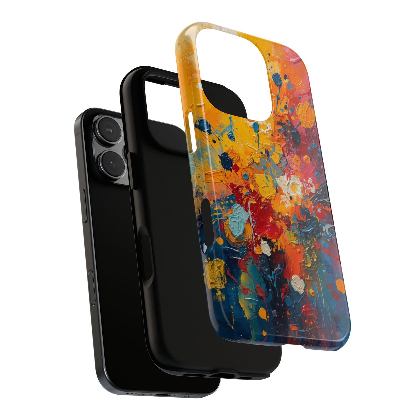 Abstract Color Splash Phone Case — Vibrant Paint Splatter Protective Cover